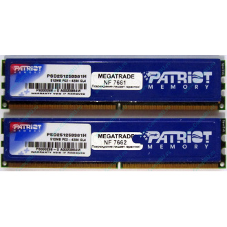 Память 1Gb (2x512Mb) DDR2 Patriot PSD251253381H pc4200 533MHz (Старый Оскол)
