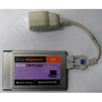 Сетевая карта для ноутбука 3COM Mehahertz 3CCFE574BT (PCMCIA) - Старый Оскол